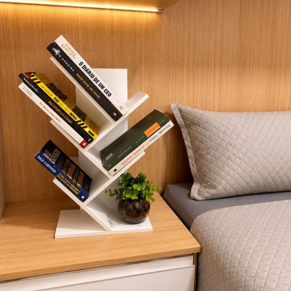 Livreiro Prateleira Organizadora de Livros em MDF para Decoração de Casa
