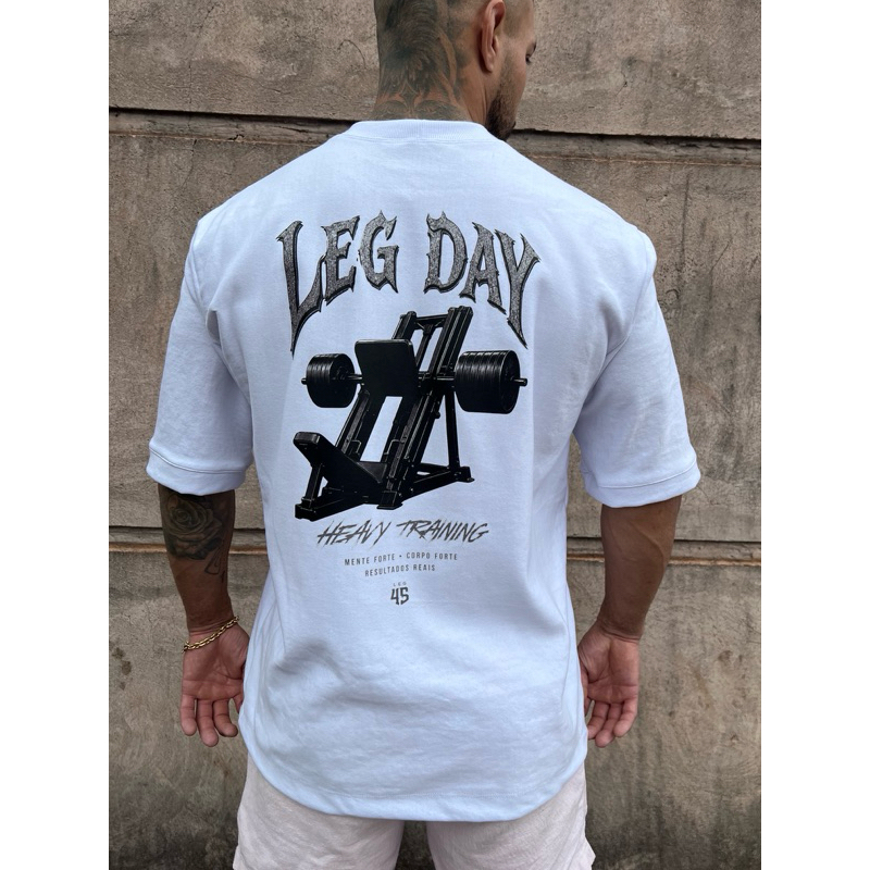 Camiseta masculina OverSized modelo  StreetWear Gola canelada alta Malhão macio e grosso
