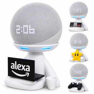 Suporte Alexa Echo Dot 3, 4 e 5. Echo POP e MAX. Coleção Robert Gamer Multiuso Decoração, Presente