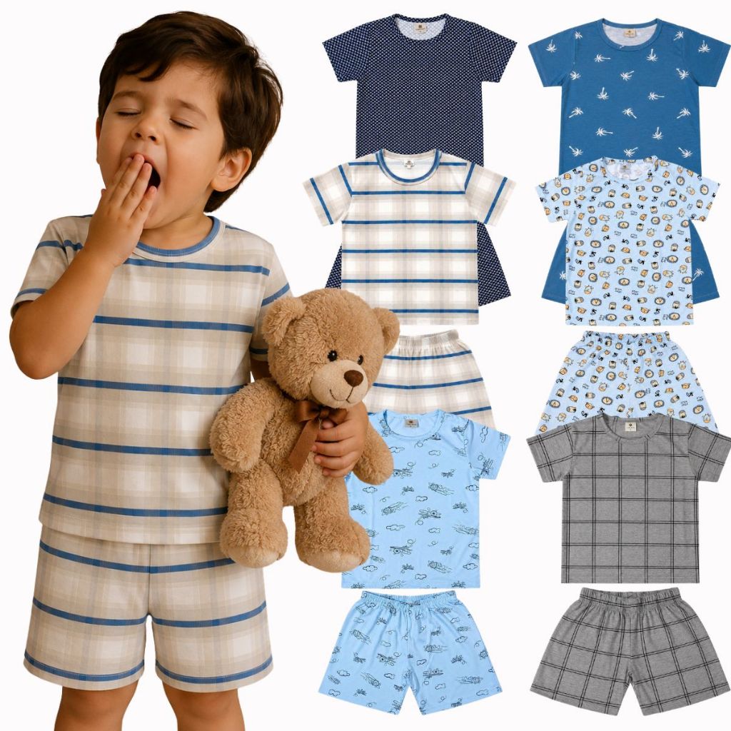 Pijama Infantil Menino 4 ao 14 Anos | Roupa de Dormir | Pijama Infantil Masculino Confortável | Pijama Infantil Verão