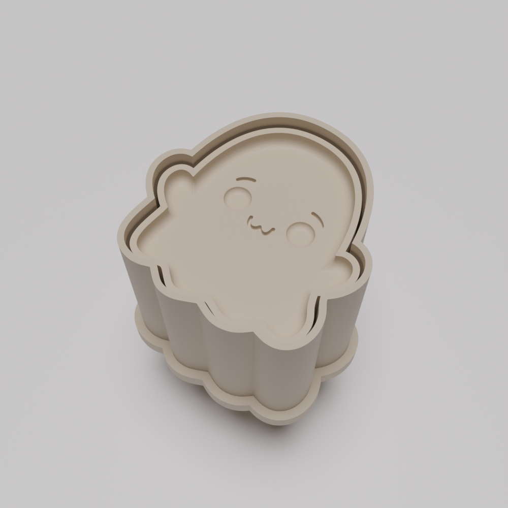 Ejetor e modelador de docinhos/brigadeiro - Fantasma Halloween modelo com Profundidade