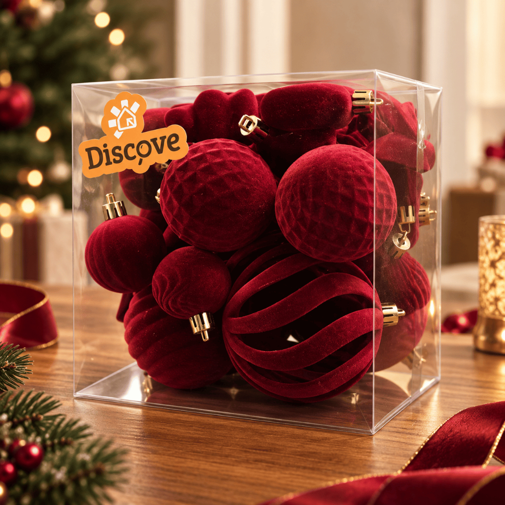 Kit 25 Bolas de Natal Aveludadas Enfeite Árvore de natal Decoração Natalina Luxuoso Elegante