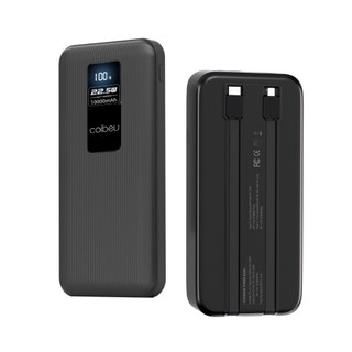 COIBEU Carregador Portátil Turbo Power Bank 10000mah Com Tela Lcd Universal Saida 2 Cabos