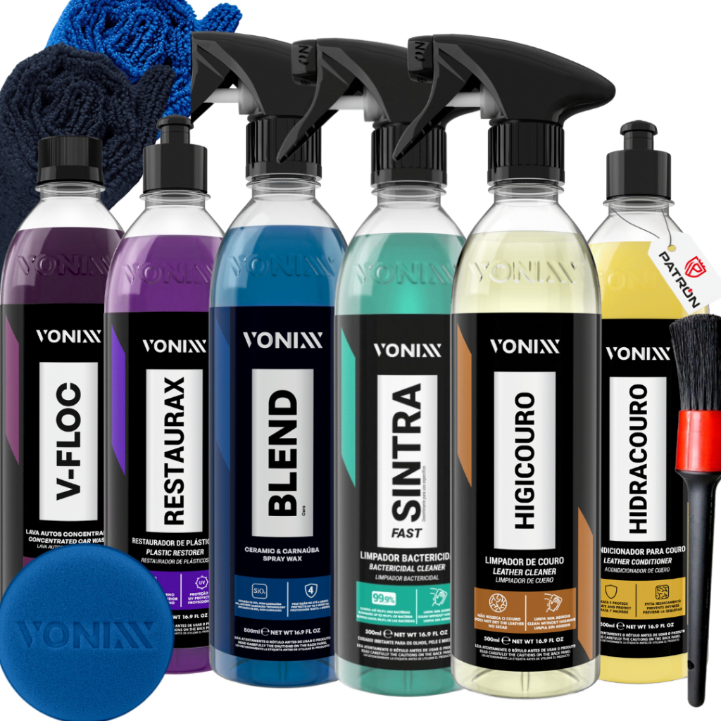 Kit Lavagem Automotiva Completa Profissional Produtos Vonixx