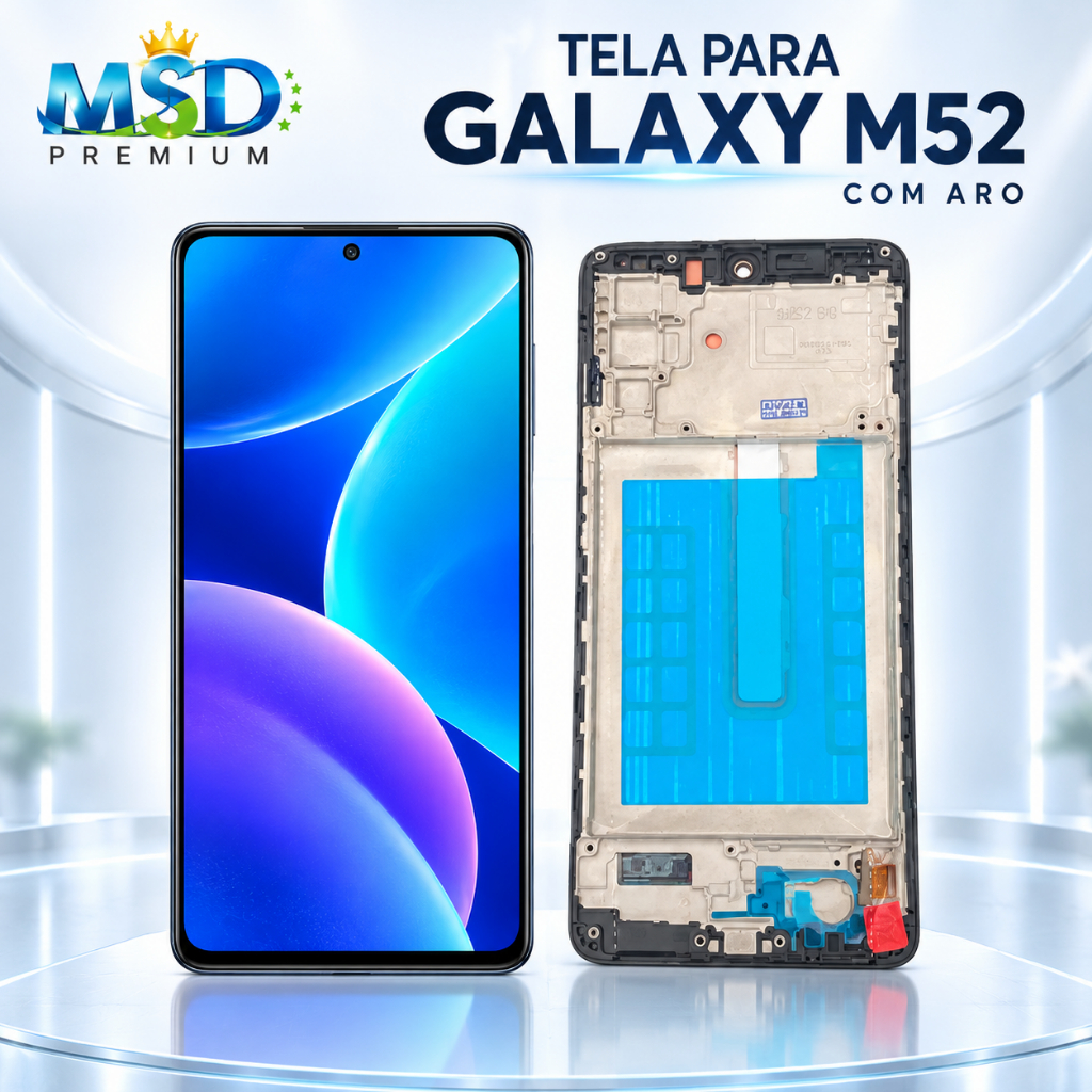 Tela Frontal Galaxy M52 5G M526 Incell Com Aro - Encaixe perfeito