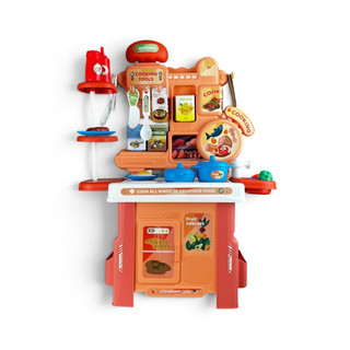Cozinha Infantil 46 Peças Completa Com Acessórios 45cm Grande Brinquedo Divertido