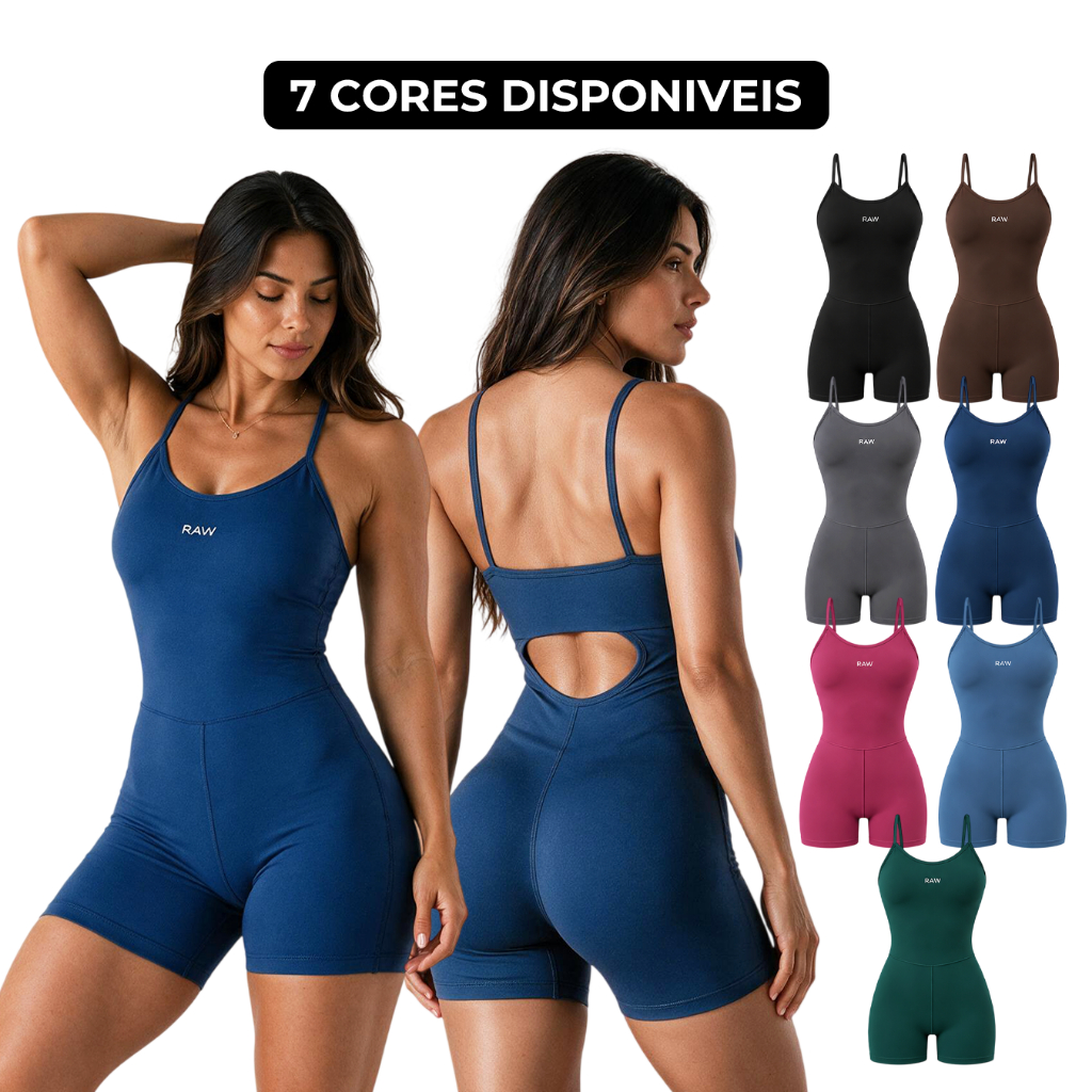 Macaquinho Fitness Academia Feminino Zero Transparência Treino Musculação Crossfit Pilates Yoga Macaquinho Modelador