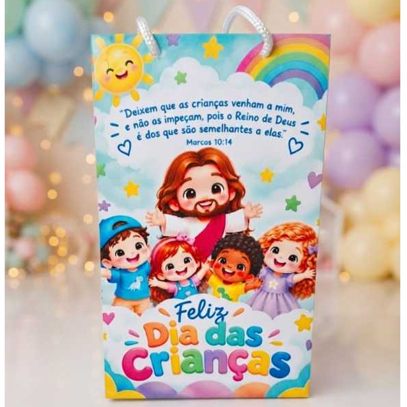 Sacolinha Surpresa Personalizada P- Lembrancinha Festa Infantil- Envio Rápido Feliz dia das crianças