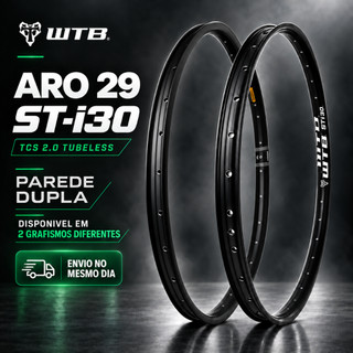 Aro WTB ST i30 Aro de Bicicleta 29 WTB ST-i30 TCS 2.0 Tubeless 32 Furos Aro Parede Dupla