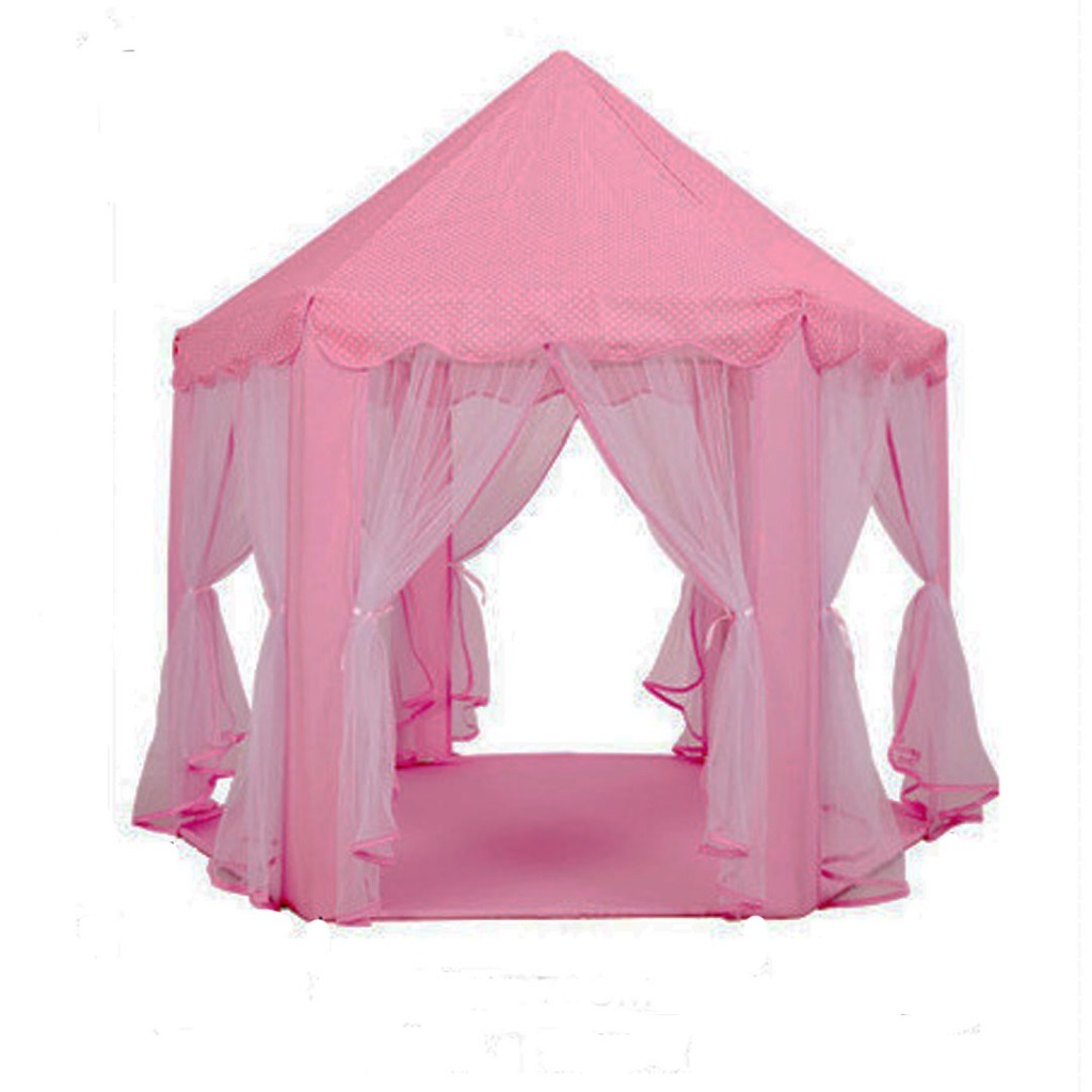 Barraca Infantil Tenda Cabana Menina Menino Casinha de Brincar Dobrável Rosa Azul para Interior Entrega Direta Rápido