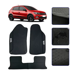 Jogo de Tapete Emborrachado Para Gol G7 2012 a 2020 Kit Automotivo Premium 3 peças