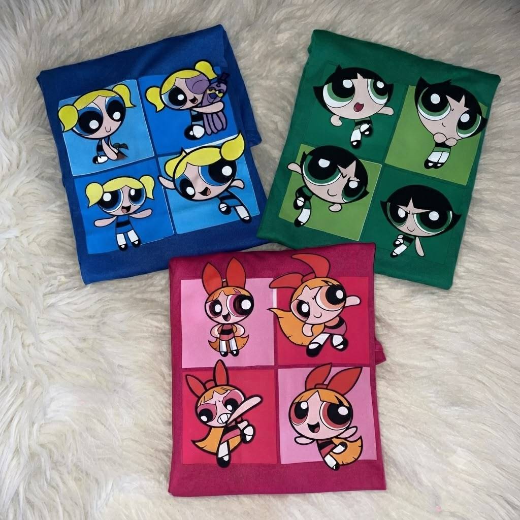kit 3 Camiseta Meninas Superpoderosas Lindinha Docinho Florzinha Infantil