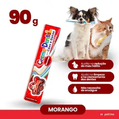 Creme Dental Morango CatDog & Cia para Cães e Gatos - 90g