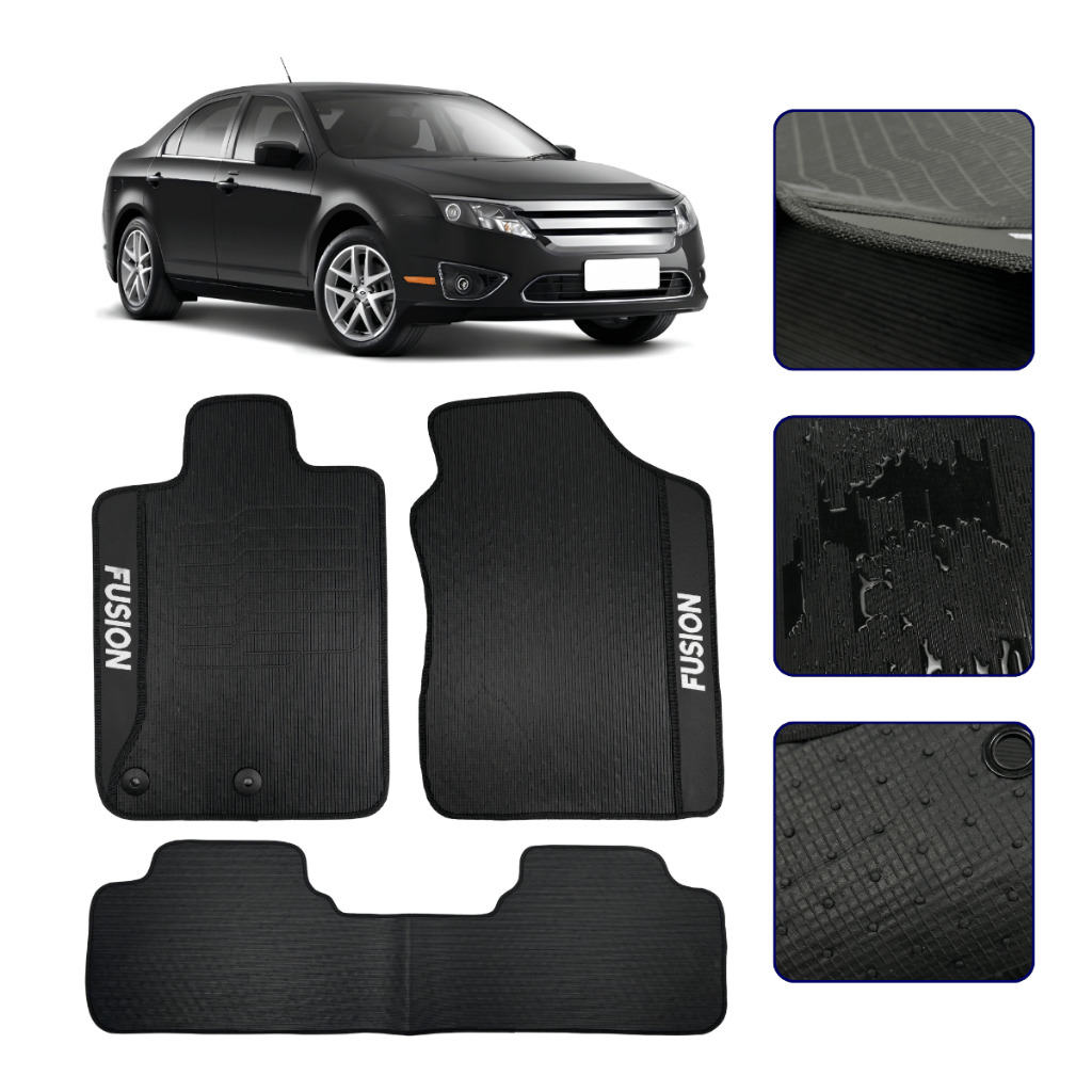 Jogo de Tapete Borracha Compatível Para Fusion 2010 2011 2012 Kit para Carro Automotivo