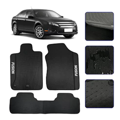 Jogo de Tapete Borracha Compatível Para Fusion 2010 2011 2012 Kit para Carro Automotivo