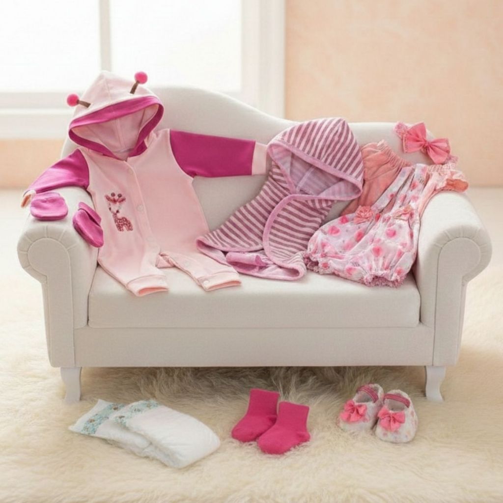Kit Roupinha Bebê Reborn Menina Mamãe Reborn 10 Peças - Veste de 45 a 50cm!