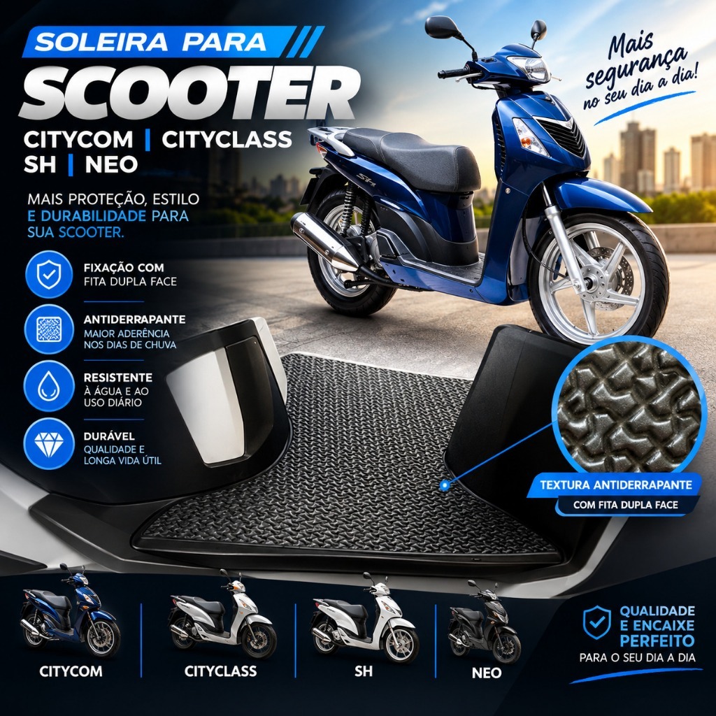 Soleira para Scooter Citycom, Cityclass, SH e Neo