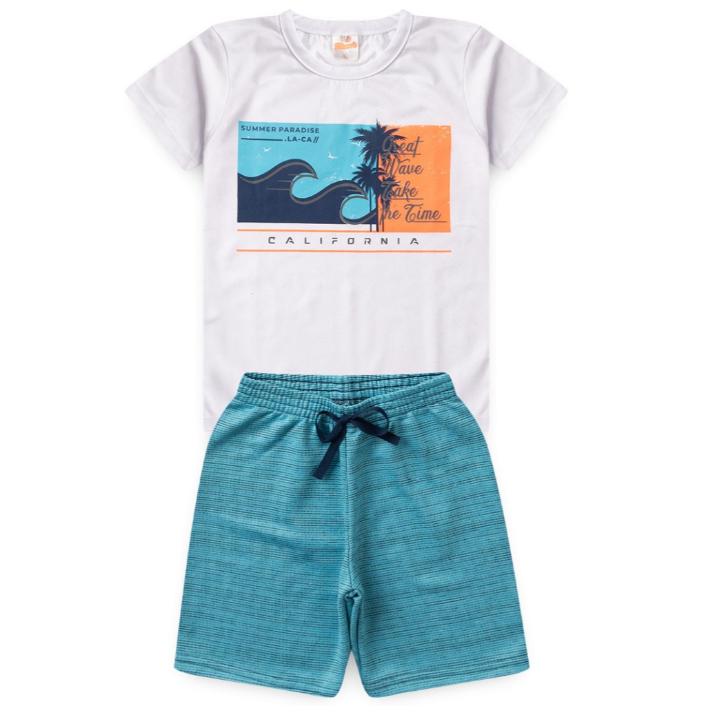 Conjunto Infantil Masculino Silk Jurassic Adventure Tam 1 ao 14 anos