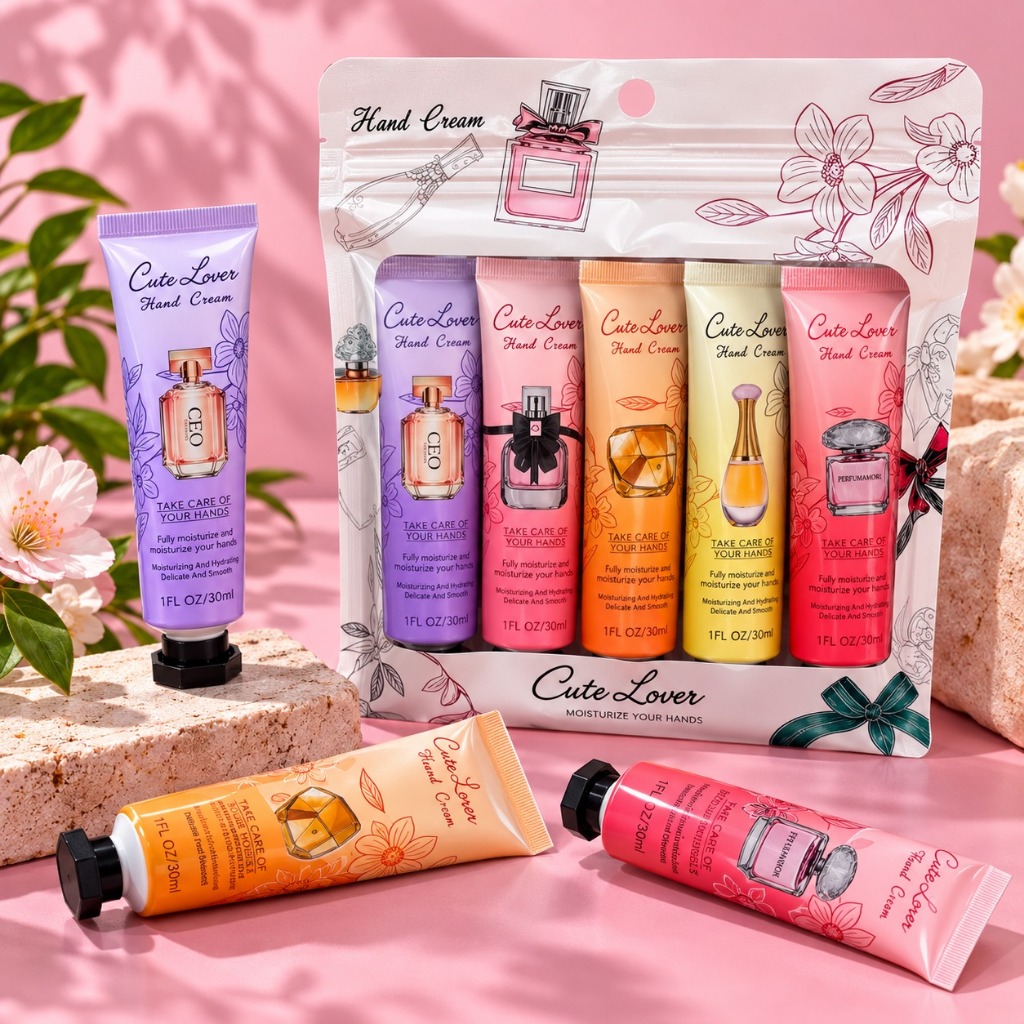 Kit 5 Cremes Hidratante para Mãos 30g Importado Fragrâncias Perfumes Árabes  Hidratação Profunda