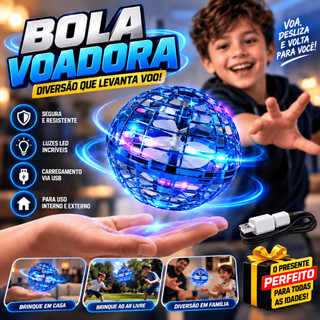 Brinquedo Bola Voadora Boomerang Inteligente com LED Colorido USB Dia Das Crianças