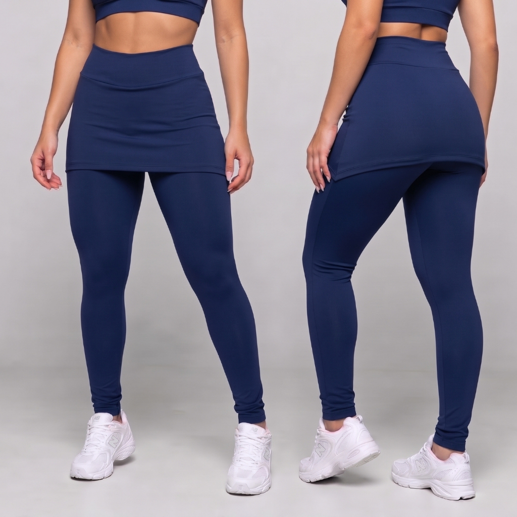 Calça Legging Tapa Bumbum Saia Roupas Fitness Femininas Para Academia Revenda B03