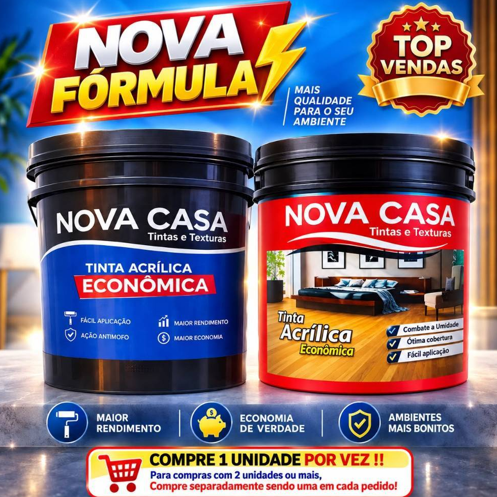 Tinta de Parede Acrílica Cores Balde Economica E Alto Rendimento 18Kg