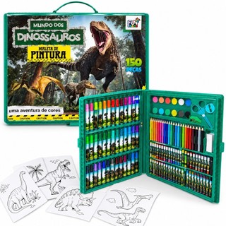Estojo De Pintura Mundo Dos Dinossauros 150 Peças