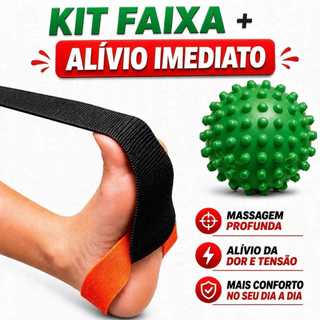 Kit Faixa Alongamento Tratamento Fascite Esporão + Bola Cravo.