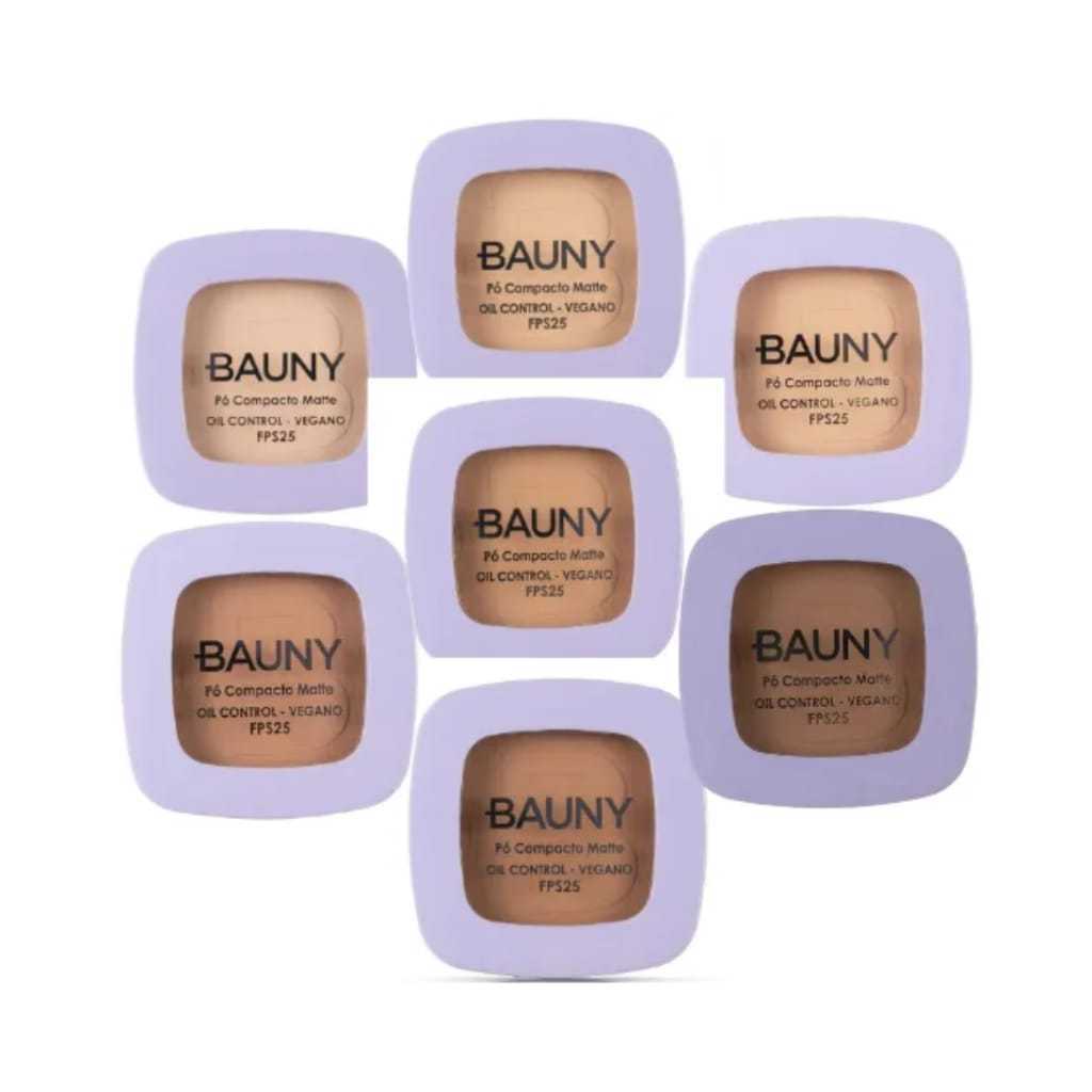 BAUNY PÓ COMPACTO PARA MAQUIAGEM  BAUNY COM FPS25 ESCOLHA SUA COR