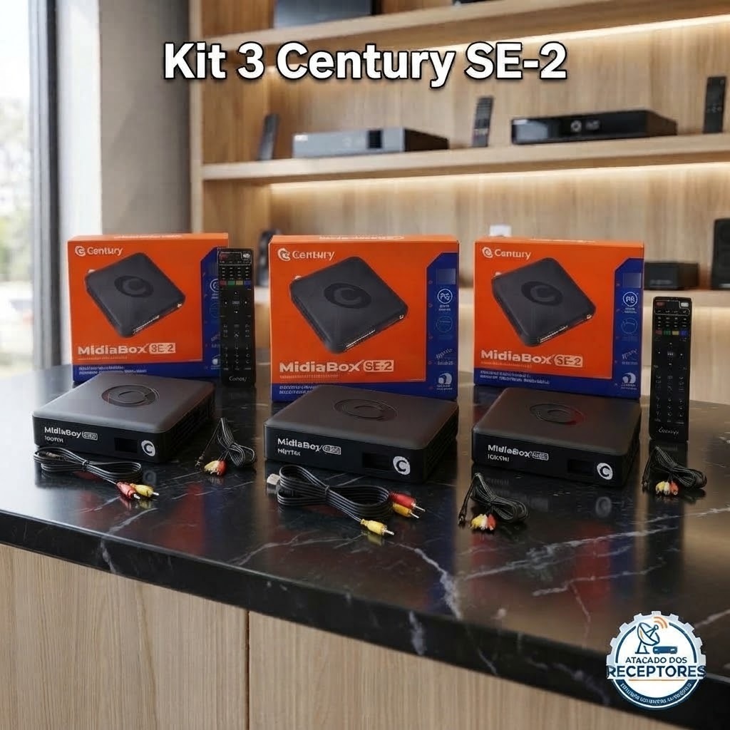 Kit 3 Receptor Century Medabox Se 2 Full Hd Regionalizado