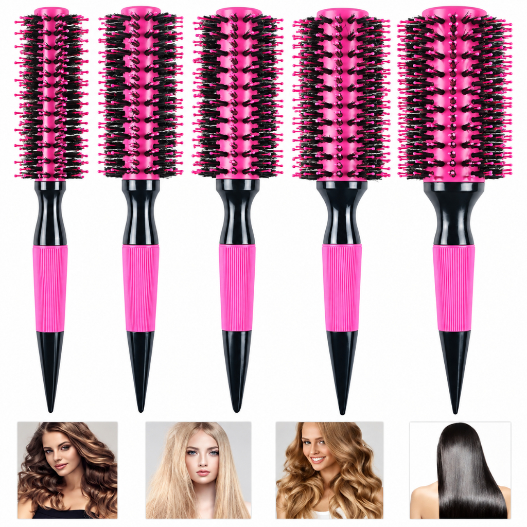 Kit 3/5 Escovas Profissionais De Cabelo Cerdas Javali e Nylon