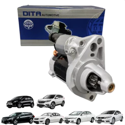 Motor de Partida Arranque Honda Accord Civic CR-V FR-V 1.8 2.0 Motor de Arranque Automotivo Peça Automotiva Full