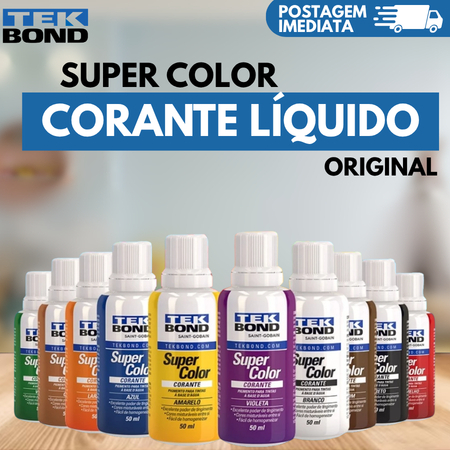 Corante Xadrez 50ML Pigmento Liquido para Tinta e Massa - SELECIONE A COR - Tek Bond Original