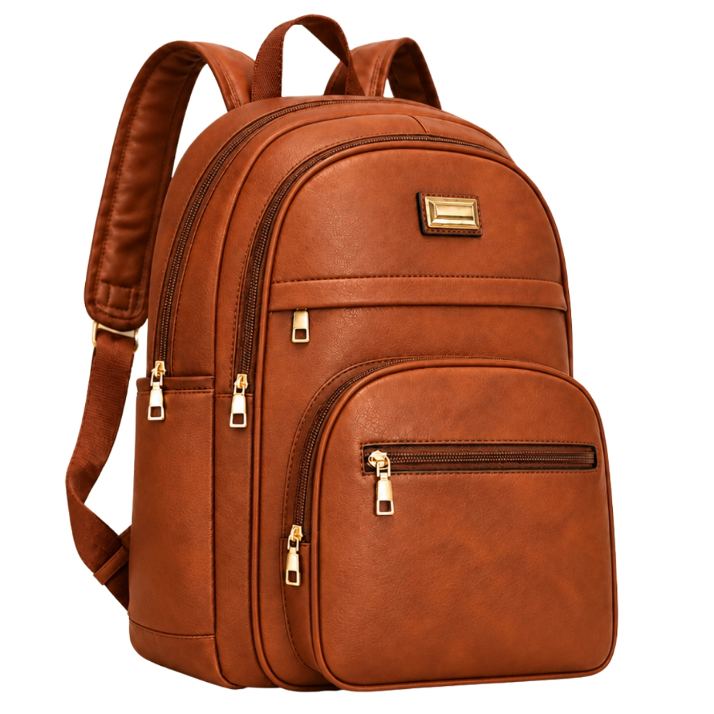 Mochila Notebook Feminina Elegante Espaçosa Casual Resistente Reforçada Couro Sintético Dia Dia Trabalho Faculdade