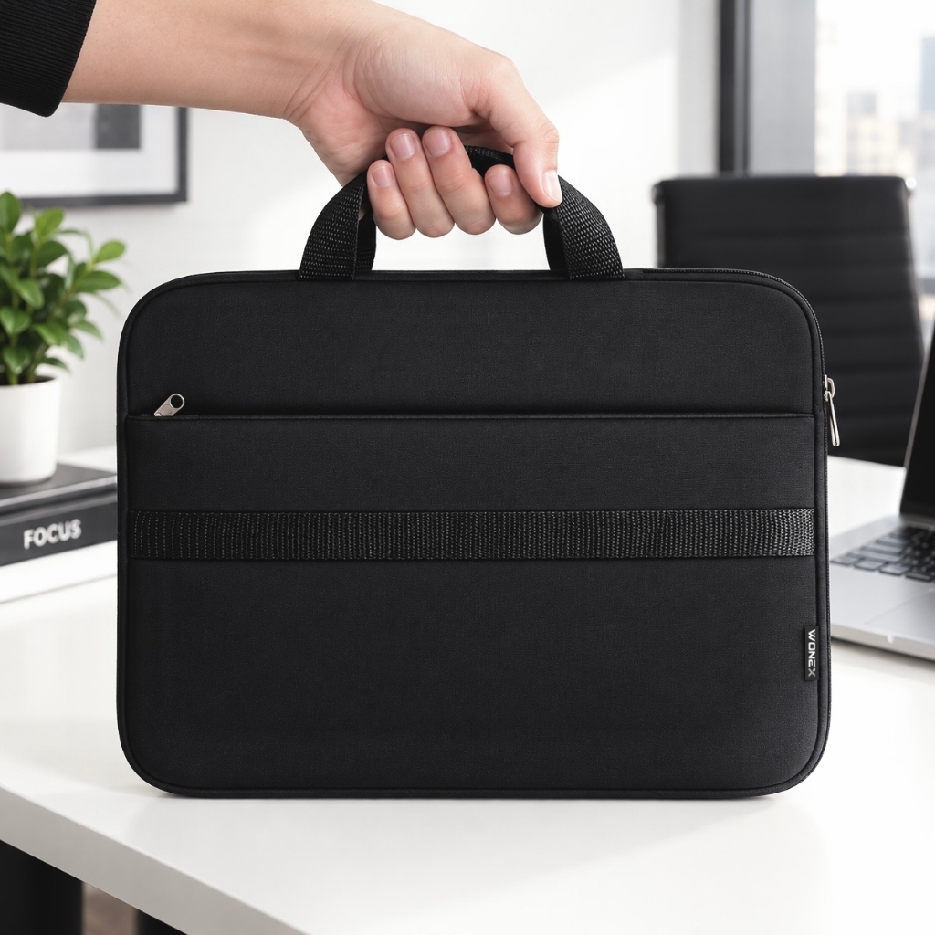 Capa Notebook Protetora Com Bolso Alça Maleta Case Macbook 14  15  17  Polegadas