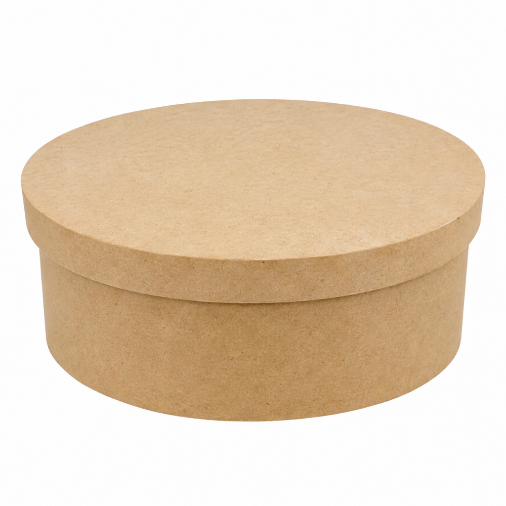 Caixa Redonda MDF 16x16x7cm Tampa Sapato Organizadora Porta-Joias Presente Artesanato