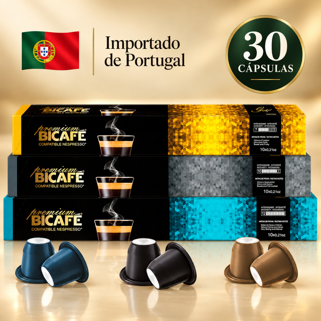 Kit 30 Cápsulas Importadas Café Bicafé Premium Compativel Máquinas Nespresso