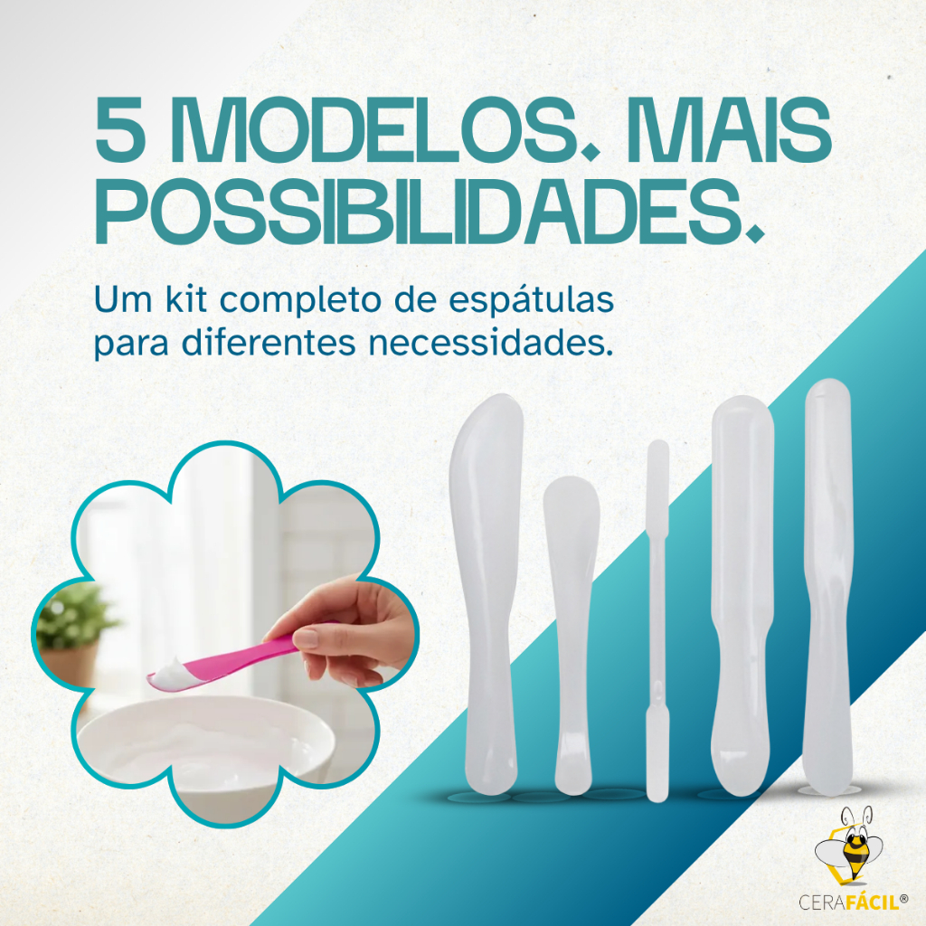 Kit Espátulas Plásticas 5 modelos