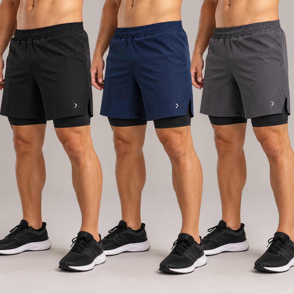 Kit 3 Short Academia Masculino Bermuda DryFit Masculino Bermuda Tactel com elastano