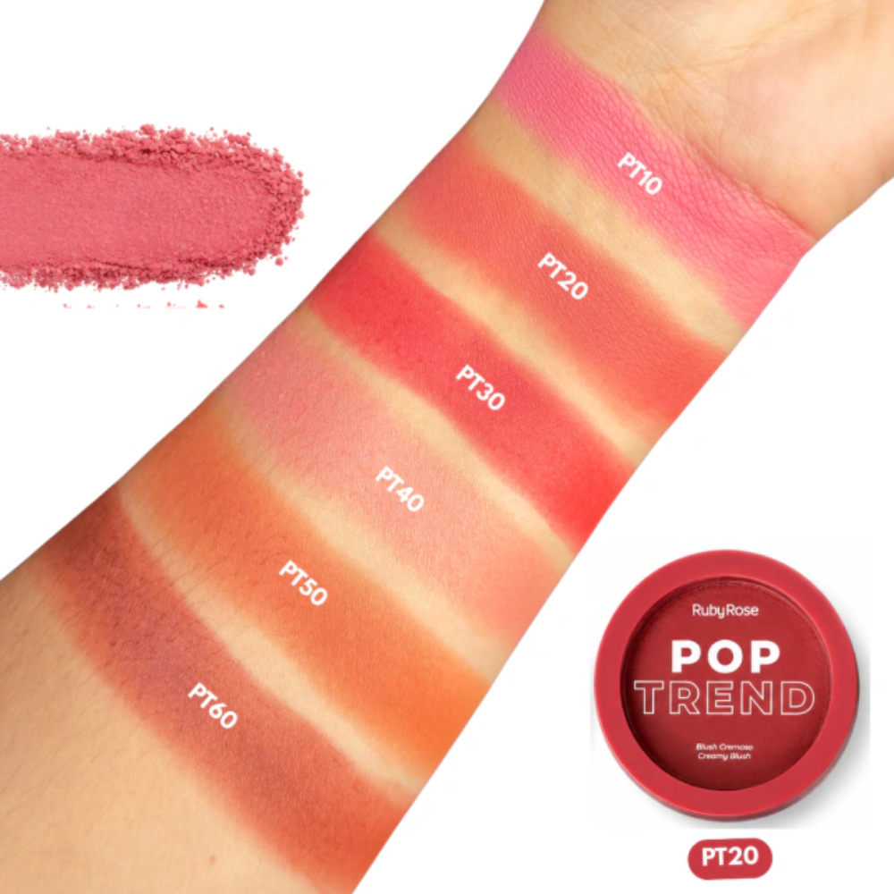 Blush Cremoso Pop Trend Ruby rose — imagem 2 de 2
