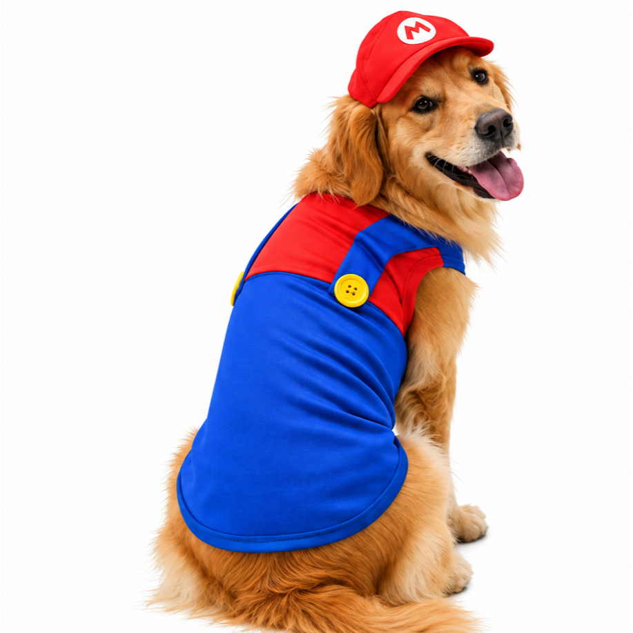 Pet Super Mario bros Fantasia Personagem Chapéu Boné Cachorro game boné
