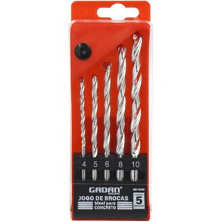 Jogo Broca Concreto P/furadeira Bosch de 4,5,6,8,10mm C/5 Peças