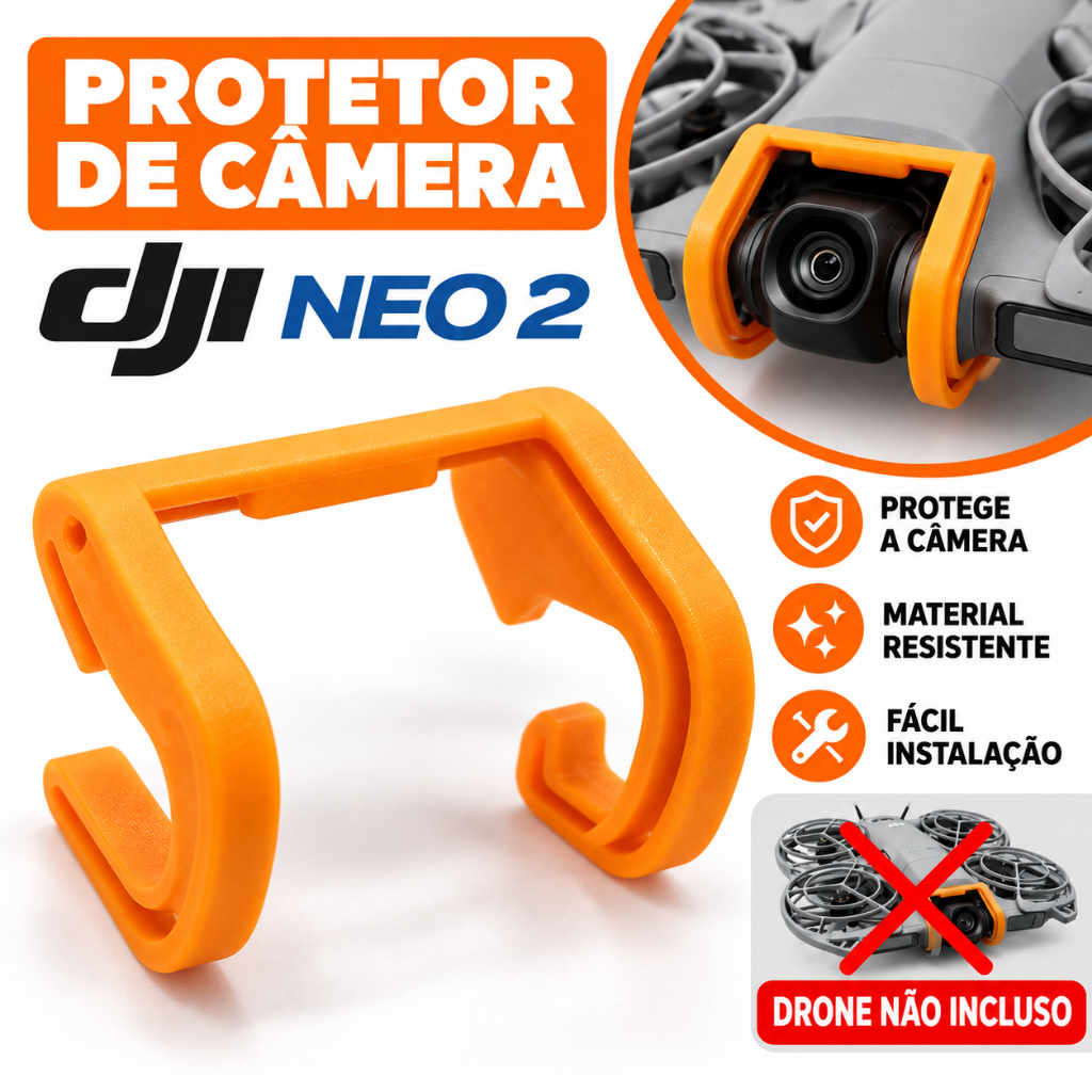 Protetor de Câmera DJI NEO 2 | Bumper Anti Impacto | Proteção Lente Drone | Acessório DJI NEO 2 + BRINDE EXCLUSIVO DJI