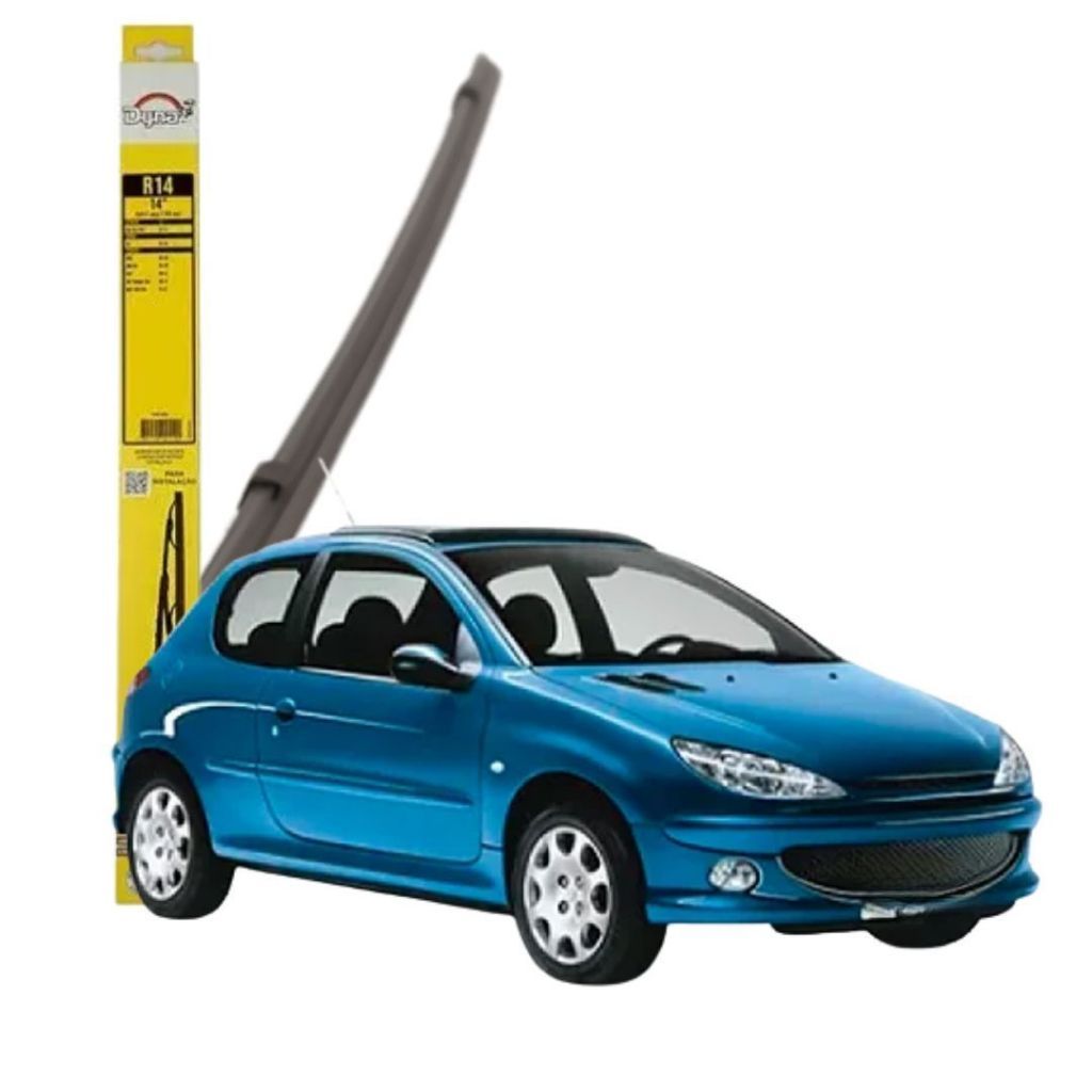 REFIL PALHETA LIMPADOR PARABRISA TRASEIRO PARA HONDA FIT PEUGEOT 206/207/307 - 14 POLEGADAS DYNA