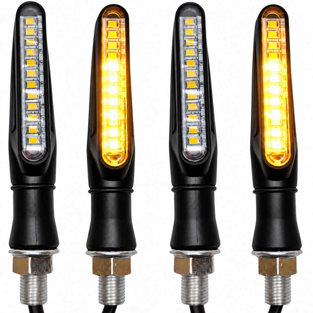 Kit 04 Pisca Seta Sequencial Slim Palito Xre 300 Titan Fan Bros Ybr Fazer Cb 300 Universal