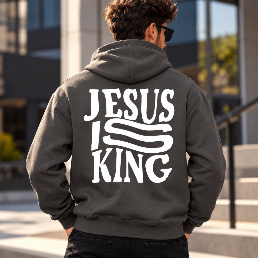 Moletom Canguru Jesus Is King Capuz Casaco Feminino Masculino Flanelado Unissex Inverno Lançamentos