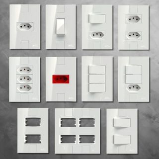 Tomadas e Interruptores Linha Click Mectronic Design Moderno Acabamento Premium