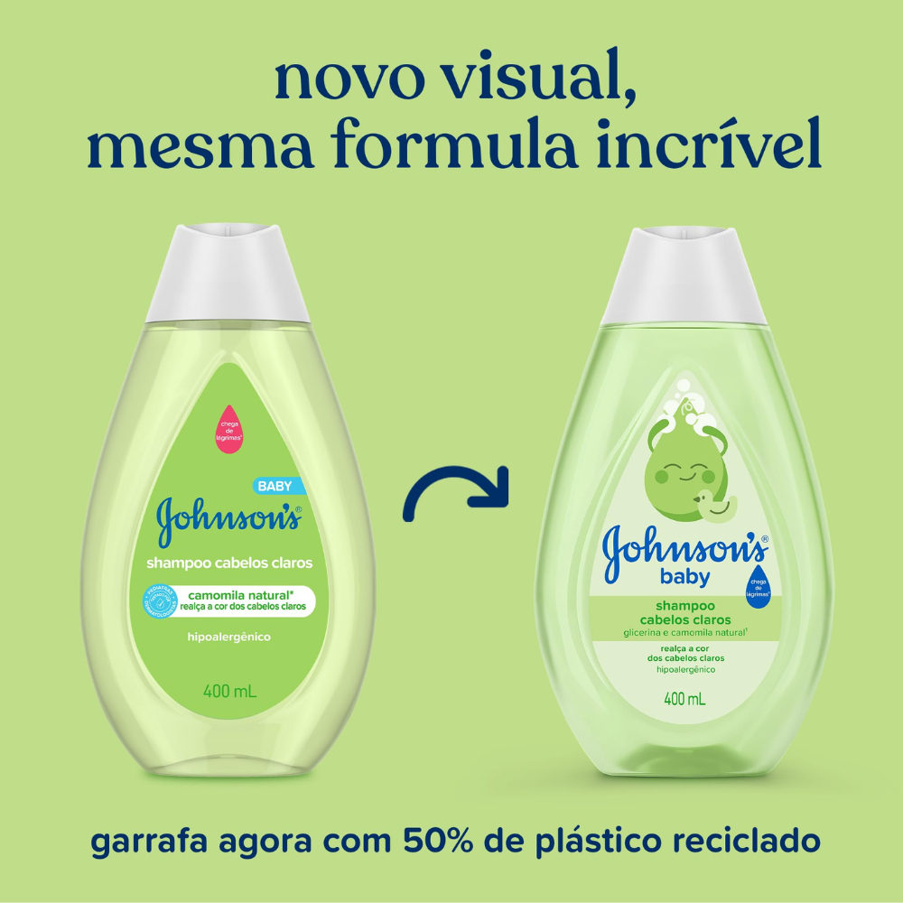 Shampoo Johnson's Baby Cabelos Claros com 400ml — imagem 2 de 2