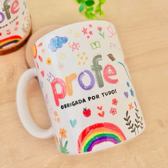 Caneca Personalizada Professor | Teacher | Presente Criativo para Professor - Teacher | Obrigada por Tudo