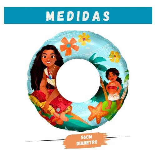 Boia Circular Infantil Inflável Moana Piscina 56cm Até 30kg Etitoys — imagem 2 de 2